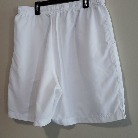 ADIDAS White Elastic Waistband Athletic Shorts - Picture 4 of 4